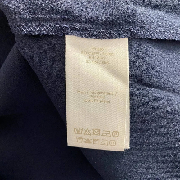 Boden Sophia Sequin Collared 3/4 Sleeve Blouse Top in Navy Blue Size US 6 - Picture 12 of 12